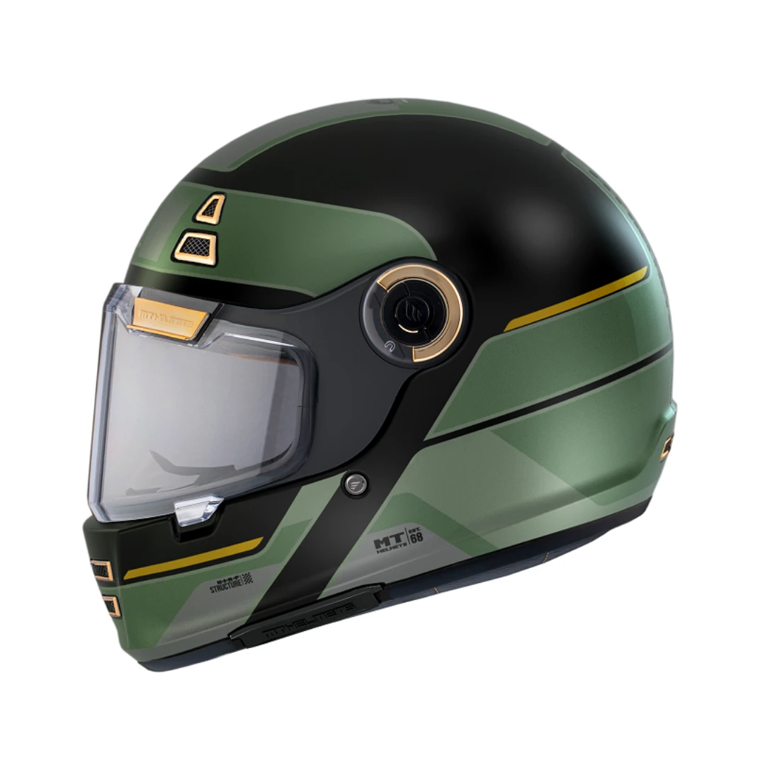 Casca integrala MT Jarama 68th C1 model Retro Cafe Racer, negru